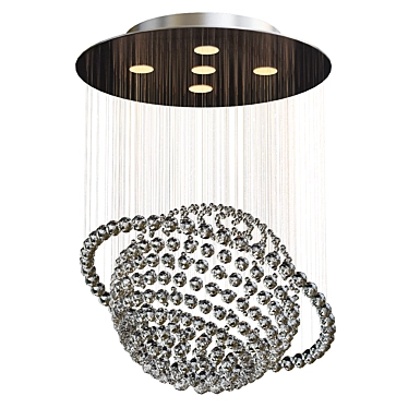 Elegant Crystal Chandelier 3D model image 1 