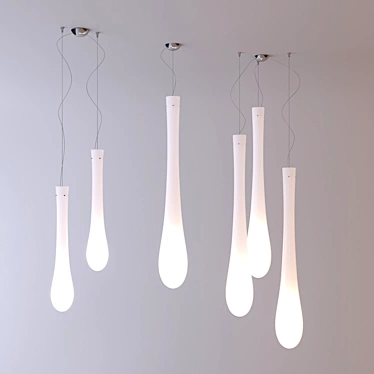 Elegant Vistosi LACRIMA Pendant Light 3D model image 1 