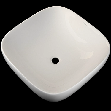 Elegant White Porcelain Wash Basin 3D model image 1 