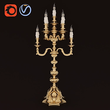 Elegant Moscatelli Candelabrum 3D model image 1 