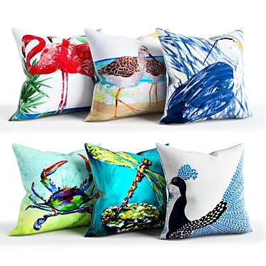 Cozy Cushion Set: 45x45cm Comfort 3D model image 1 