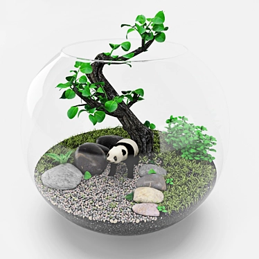 Stunning Florarium Bonsai: Perfect for Any Space 3D model image 1 