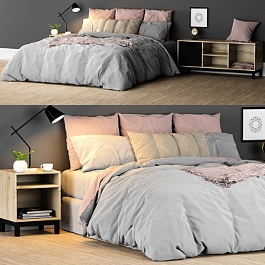  Elegant Vray Bed, 3D Model 3D model image 1 