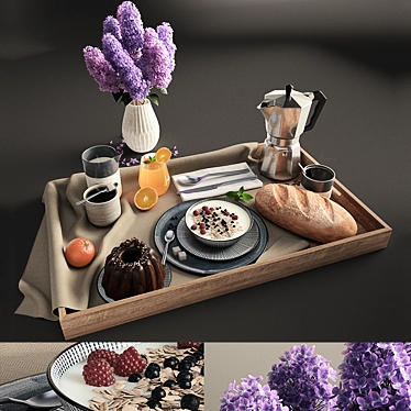 Morning Delights Breakfast Set 3D model image 1 