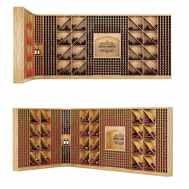 Wine Store Rack 3D model image 1 