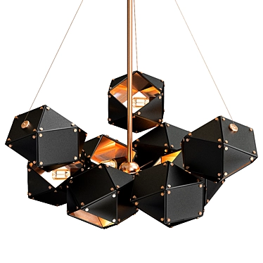 Glamorous WELLES Central Chandelier - Illuminate your space with elegance! 3D model image 1 