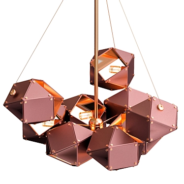 Elegant WELLES Chandelier: Gabriel Scott's Central Lighting 3D model image 1 