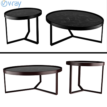 Elegant Aula Coffee Tables 3D model image 1 