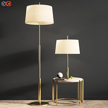 Sleek Diana Santa & Cole Lamps 3D model image 1 