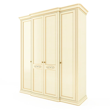 Siena Avorio 3-Door Wardrobe: Spacious and Stylish 3D model image 1 