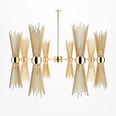 Elegant Skyla Brass Chandelier 3D model image 1 