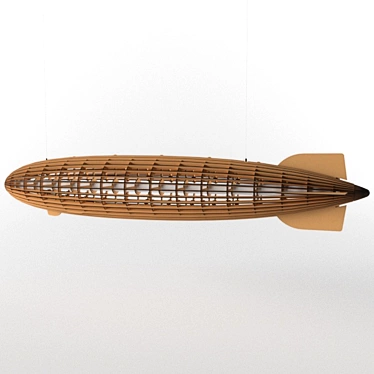 EcoWood LED Zeppelin Light 3D model image 1 
