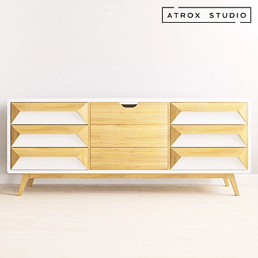 Scandi Style TV Stand: Atrox Studio OM 3D model image 1 