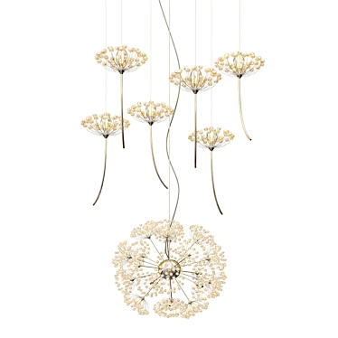 Dazzling Dandelion Chandelier 3D model image 1 