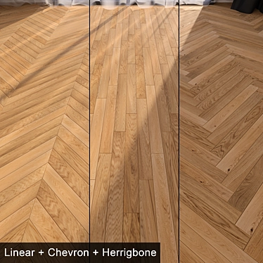 Title: Pure Oak Parquet Flooring 3D model image 1 