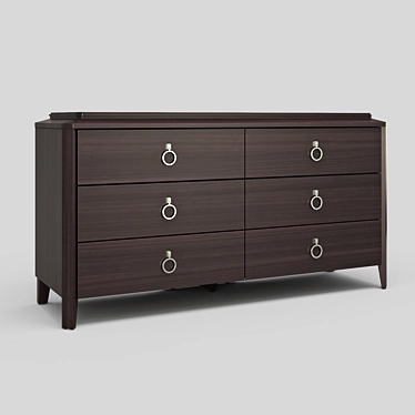 Elegant Cherry Wood Chest: Fratelli Barri MESTRE EPITOME 3D model image 1 