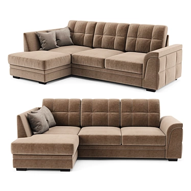 Hoff Denver - Stylish Corner Sofa 3D model image 1 