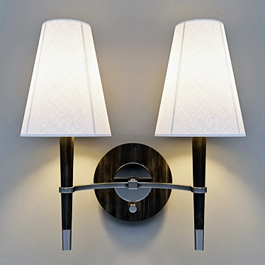 Sleek Glass Wall Sconce 3D model image 1 