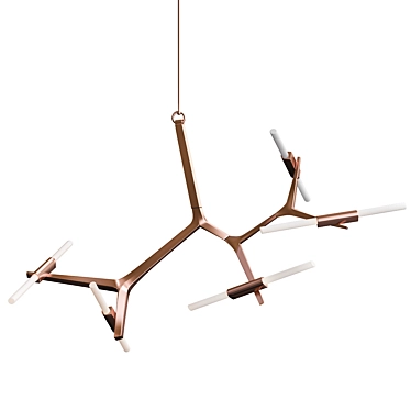 Bronze Agnes Chandelier, 10-Light Elegance 3D model image 1 