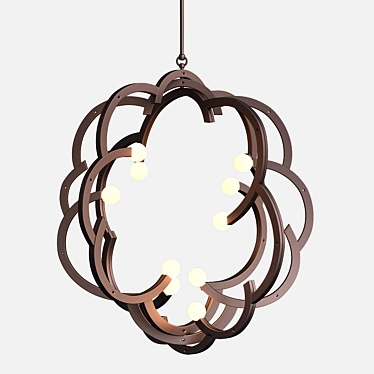 Bronze Blow Pendant: Elegant Illumination 3D model image 1 