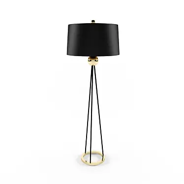 Elegant Metal Floor Lamp 3D model image 1 