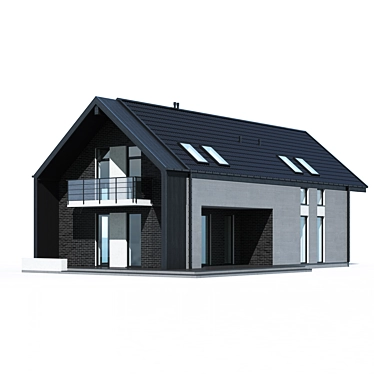 Modern ABS House Design 3D model image 1 