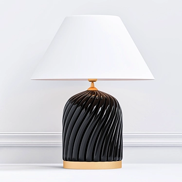 Elegant Brass Table Lamp 3D model image 1 