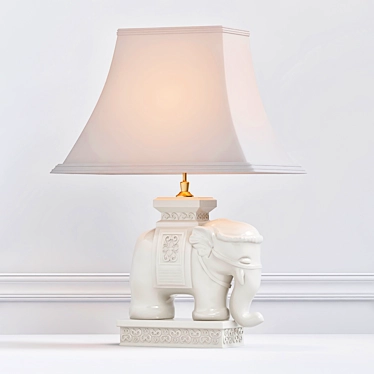 Elegant Brass Table Lamp 3D model image 1 