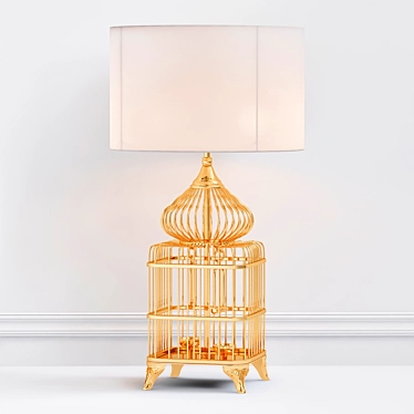 Caged Elegance: Table Lamp 3D model image 1 