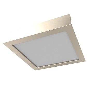 Sleek Nickle LED Downlight 3D model image 1 