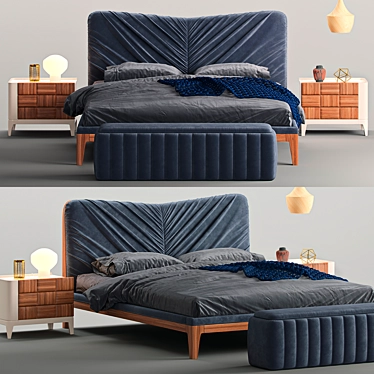 Elegant Dall'Agnese Dama Bed 3D model image 1 