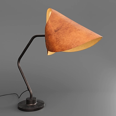 Title: Elegant Leather Table Lamp 3D model image 1 