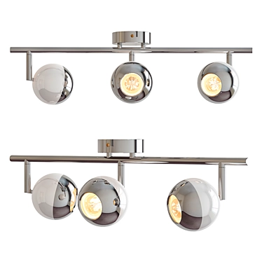 Sleek LED Ceiling Light 3D model image 1 