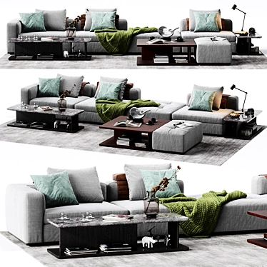 Albert Sofa: Sleek and Stylish Seating 3D model image 1 