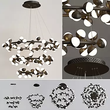 Modern Adjustable Pendant Lights 3D model image 1 