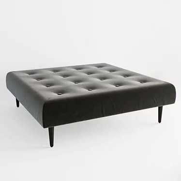 Poof Marlborough Velvet Ottoman