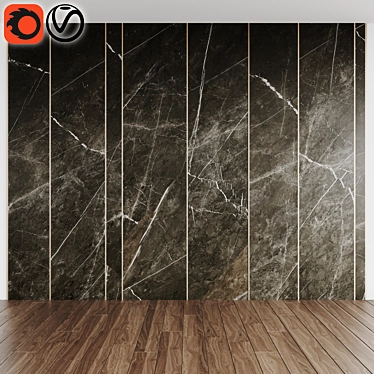 Savage Dark: Bold Ceramic Wall Tiles 3D model image 1 