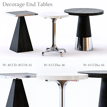 Decorage Drink Table - Exquisite and Stylish Accent 3D model image 1 