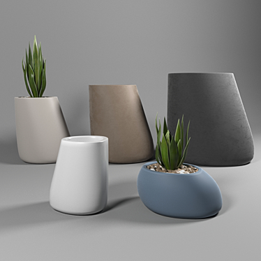 Vondom Stones: Stylish Flower Pots 3D model image 1 