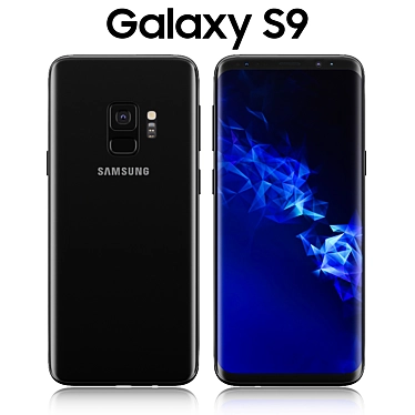 Samsung Galaxy S9 Black - Perfect for Stunning Renders! 3D model image 1 