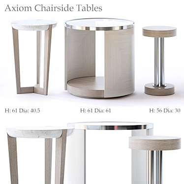 Modern Bernhardt Axiom Chairside Table 3D model image 1 