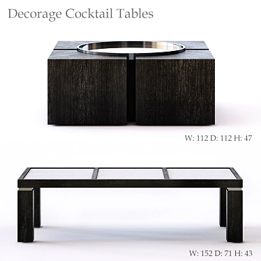 - Title: Decorage Cocktail Tables - Contemporary Elegance for Your Space 3D model image 1 