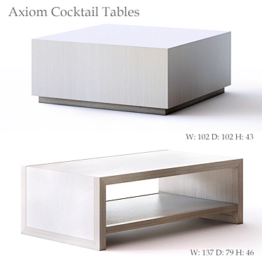Bernhardt Axiom Square Cocktail Table 3D model image 1 