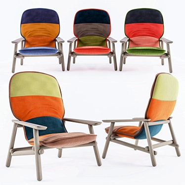 Modern Lilo Moroso Armchair: Comfort in Style 3D model image 1 