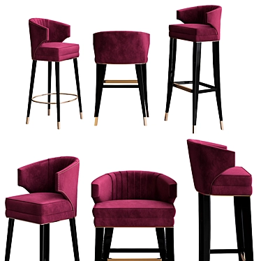 Elegant Ibis Bar Chair 3D model image 1 