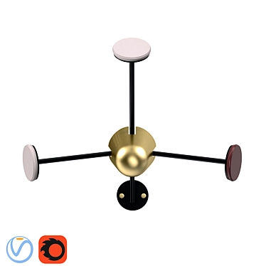 Gubi Mategot Coat Rack: Modern Functional Design 3D model image 1 