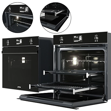 SMEG SF6603NXE: High-Quality 3D Oven 3D model image 1 