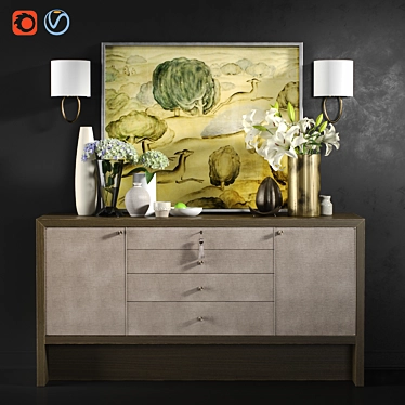 Chest of drawers Carmel Console with decor