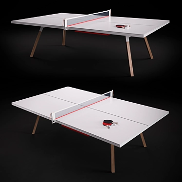 GESSATO Ping Pong Table: The Perfect Home-Office Game 3D model image 1 