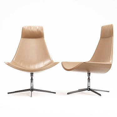 Italian-made Kayak Lounge Armchair: Premium Quality Office Furniture by Kastel 3D model image 1 